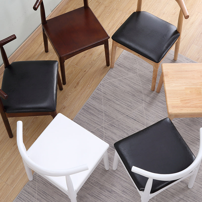 Wood Side Dining Chairs Open Back Dining Side Chair for Home