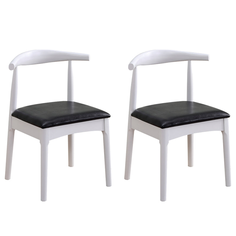 Wood Side Dining Chairs Open Back Dining Side Chair for Home