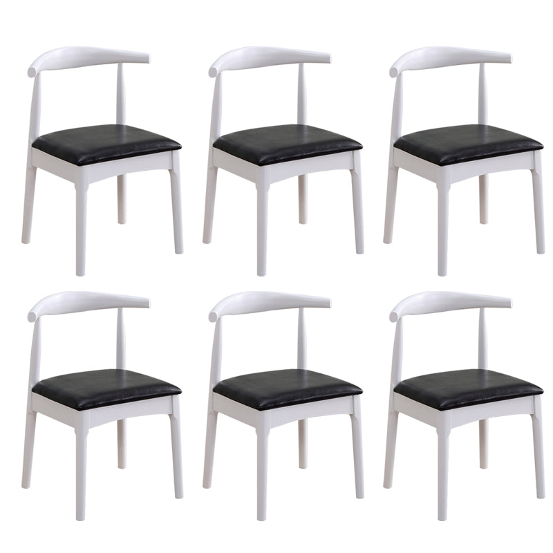 Wood Side Dining Chairs Open Back Dining Side Chair for Home