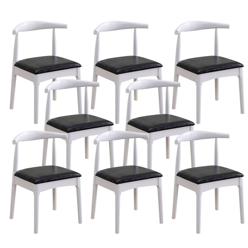 Wood Side Dining Chairs Open Back Dining Side Chair for Home