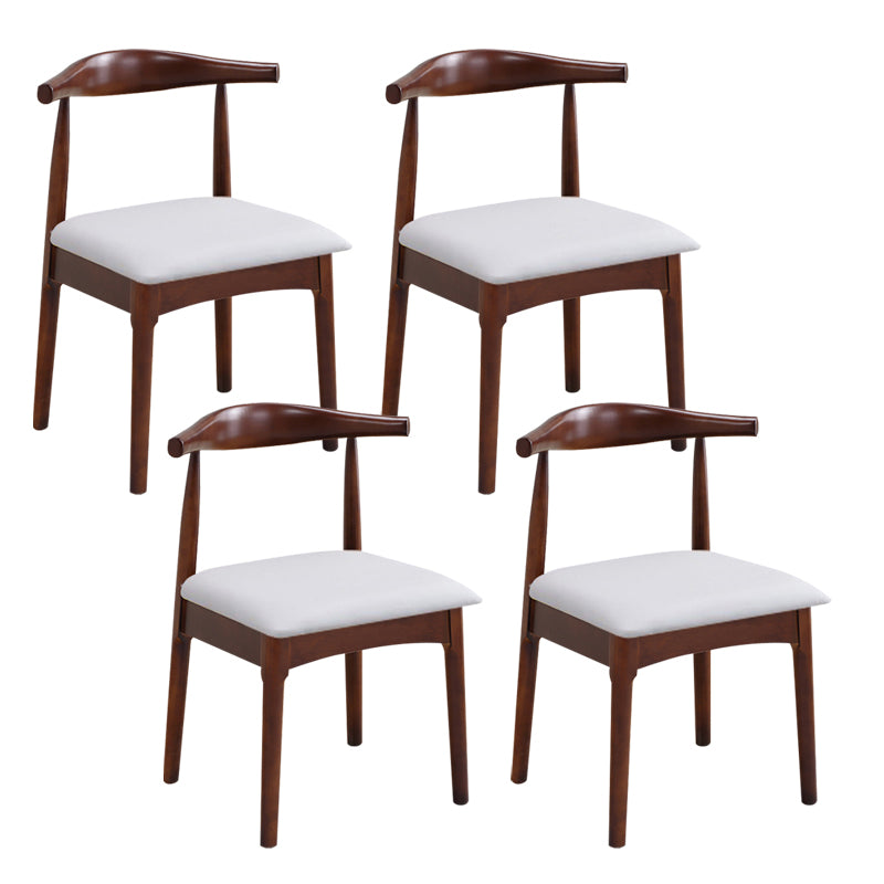 Wood Side Dining Chairs Open Back Dining Side Chair for Home