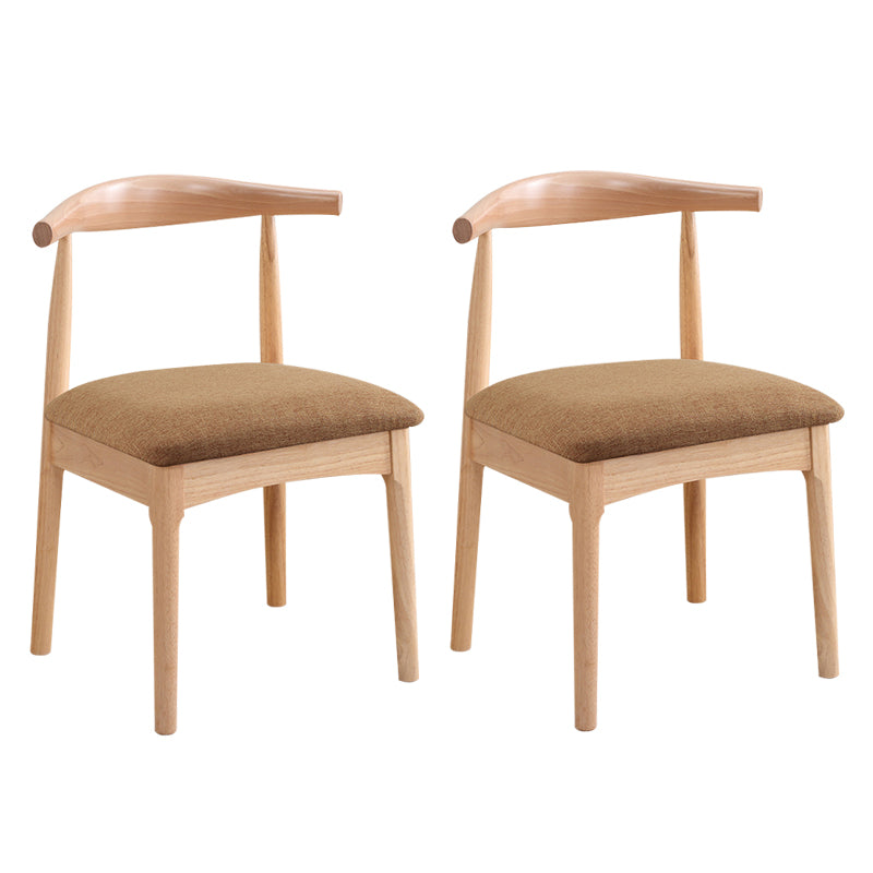 Wood Side Dining Chairs Open Back Dining Side Chair for Home