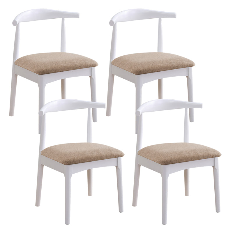 Wood Side Dining Chairs Open Back Dining Side Chair for Home