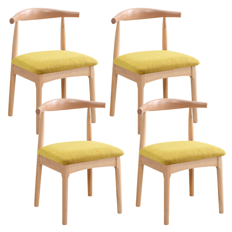 Wood Side Dining Chairs Open Back Dining Side Chair for Home