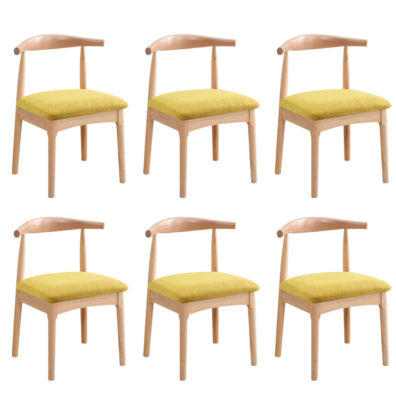 Wood Side Dining Chairs Open Back Dining Side Chair for Home