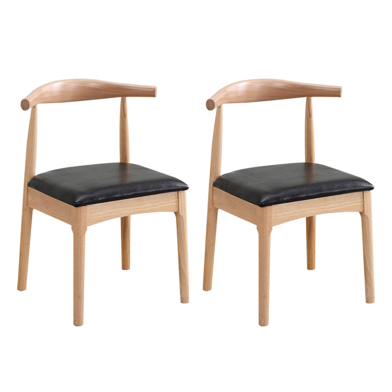 Wood Side Dining Chairs Open Back Dining Side Chair for Home
