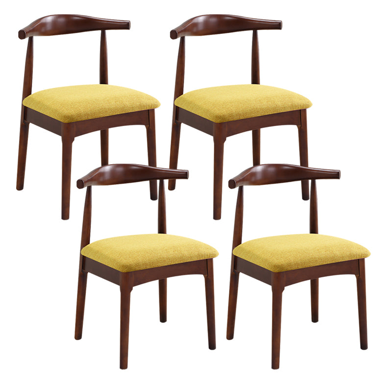 Wood Side Dining Chairs Open Back Dining Side Chair for Home