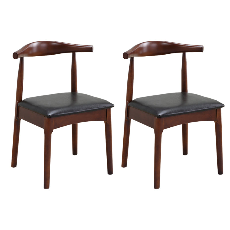 Wood Side Dining Chairs Open Back Dining Side Chair for Home