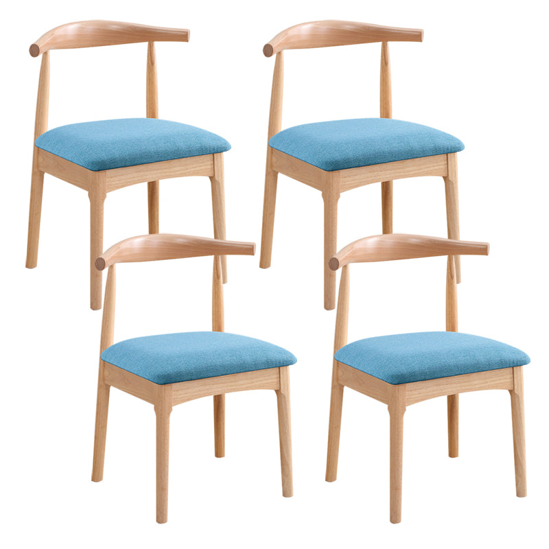 Wood Side Dining Chairs Open Back Dining Side Chair for Home