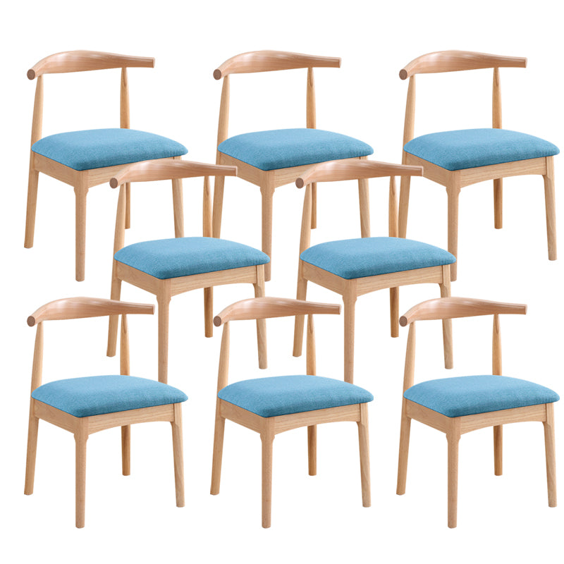 Wood Side Dining Chairs Open Back Dining Side Chair for Home