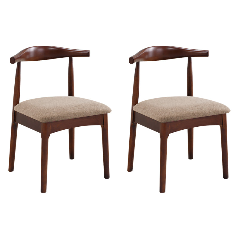 Wood Side Dining Chairs Open Back Dining Side Chair for Home