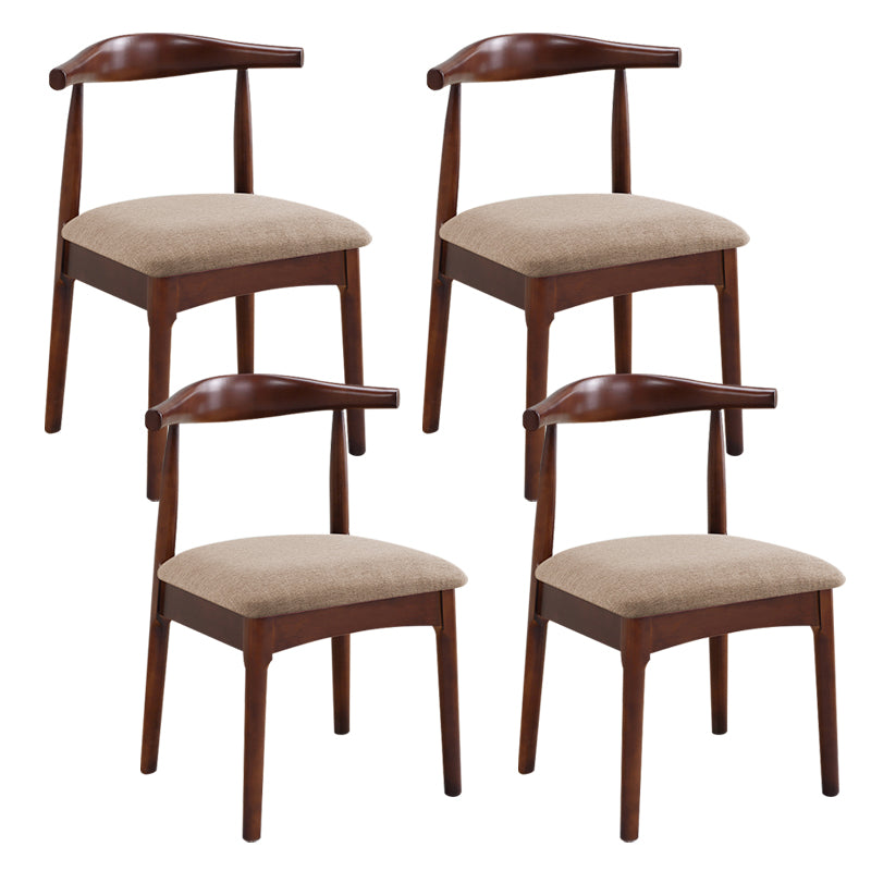 Wood Side Dining Chairs Open Back Dining Side Chair for Home