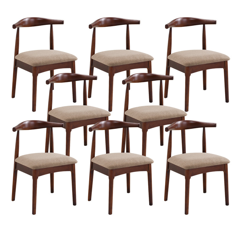 Wood Side Dining Chairs Open Back Dining Side Chair for Home