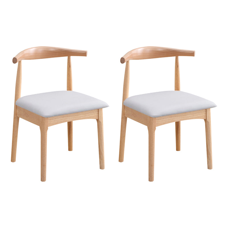 Wood Side Dining Chairs Open Back Dining Side Chair for Home