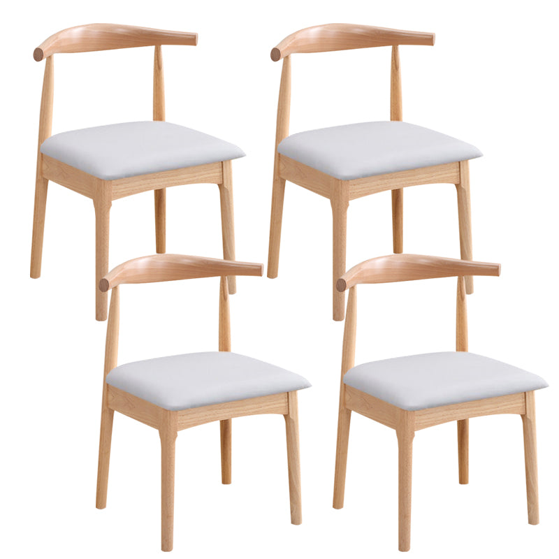 Wood Side Dining Chairs Open Back Dining Side Chair for Home