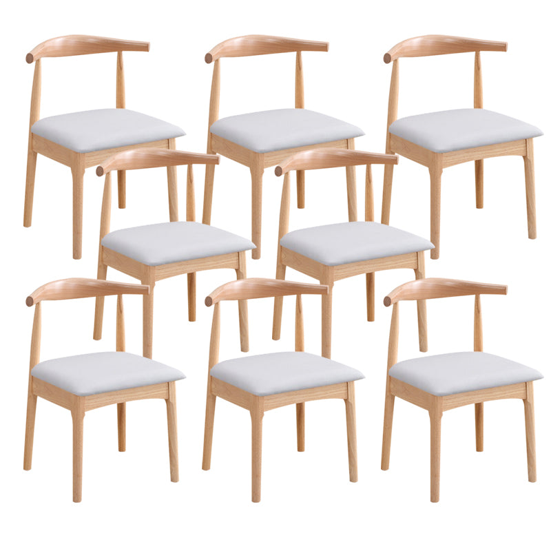 Wood Side Dining Chairs Open Back Dining Side Chair for Home