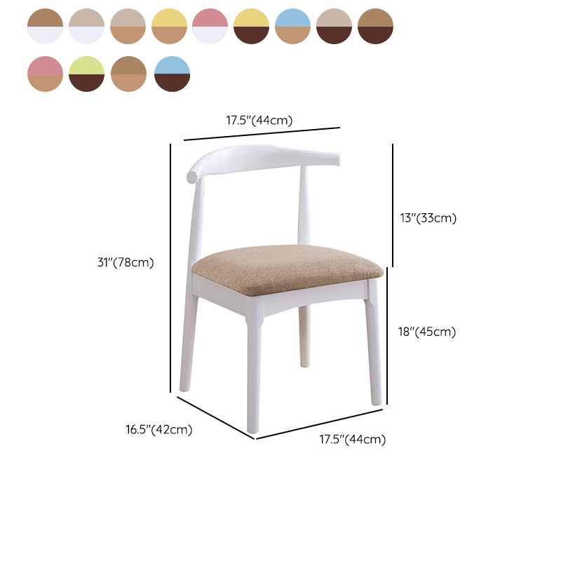 Wood Side Dining Chairs Open Back Dining Side Chair for Home