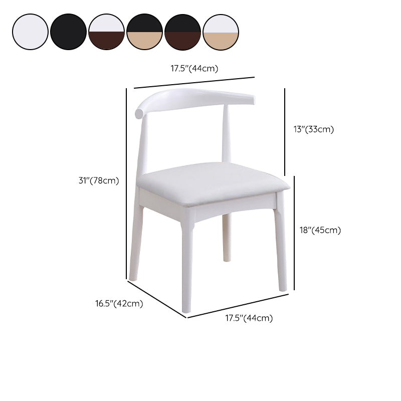 Wood Side Dining Chairs Open Back Dining Side Chair for Home