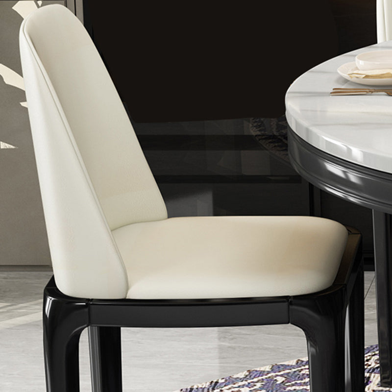 Wood Industrial Style Side Chair Armless Home Dining Side Chair