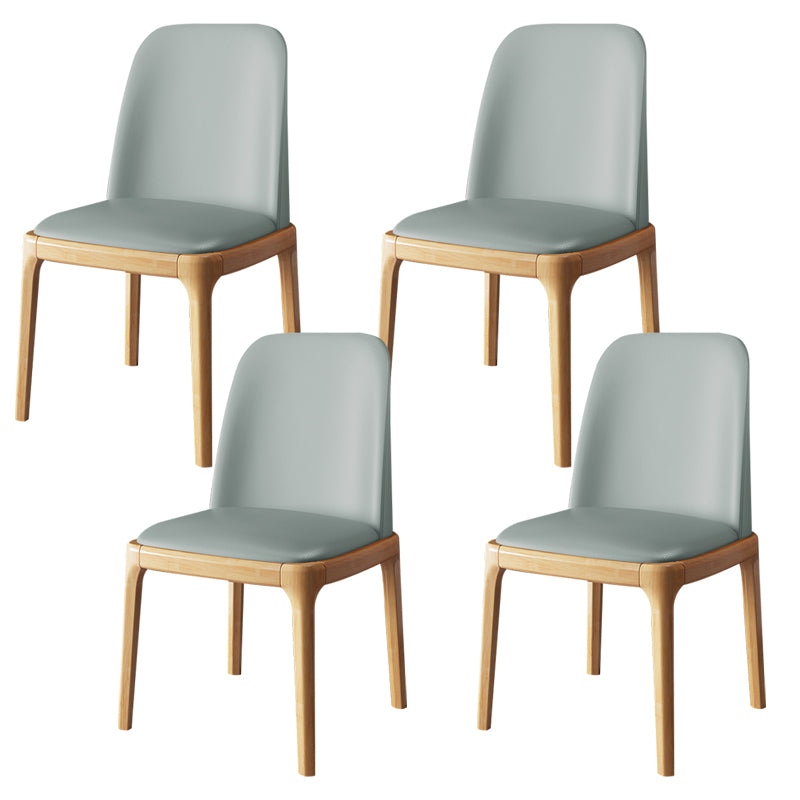 Wood Industrial Style Side Chair Armless Home Dining Side Chair