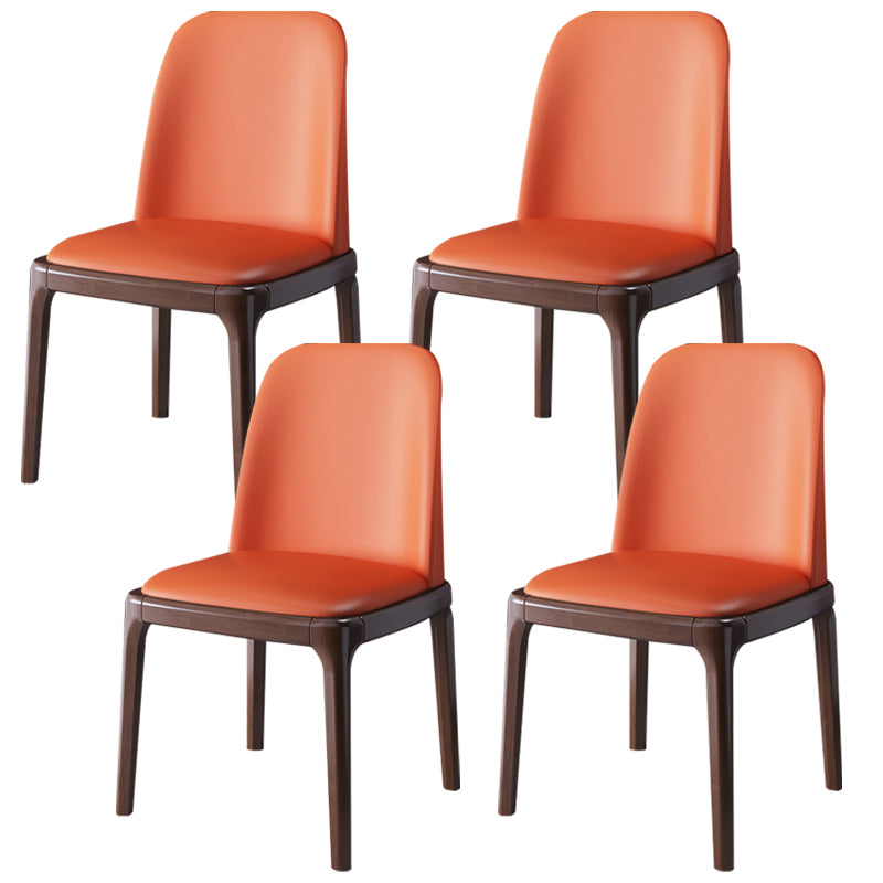 Wood Industrial Style Side Chair Armless Home Dining Side Chair