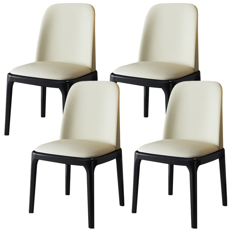 Wood Industrial Style Side Chair Armless Home Dining Side Chair