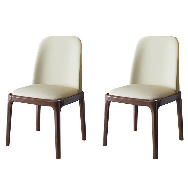 Wood Industrial Style Side Chair Armless Home Dining Side Chair