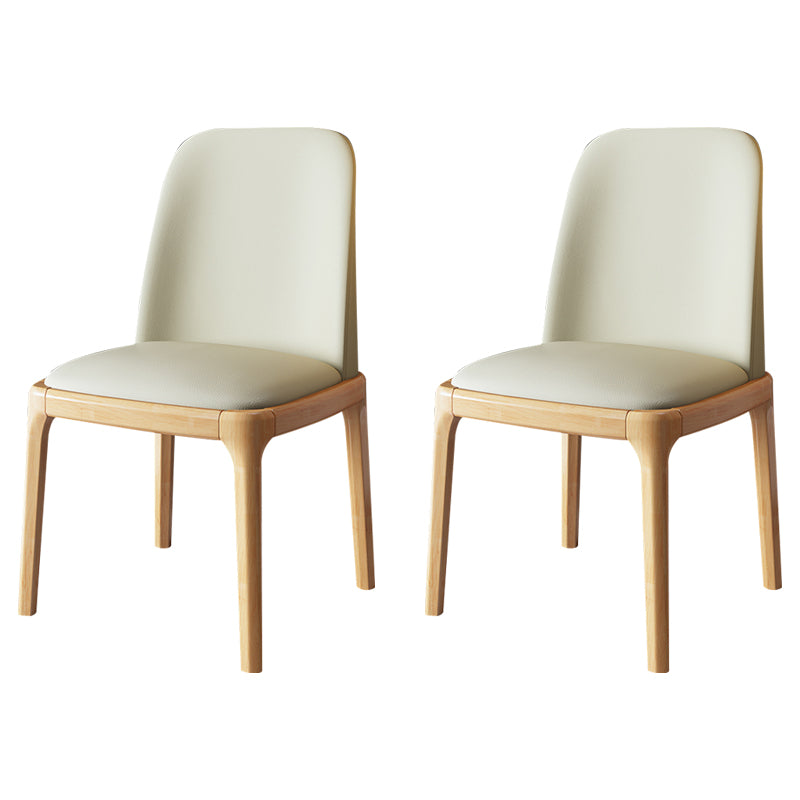 Wood Industrial Style Side Chair Armless Home Dining Side Chair