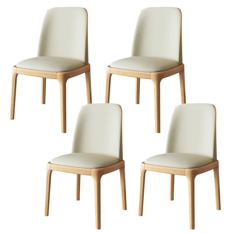 Wood Industrial Style Side Chair Armless Home Dining Side Chair