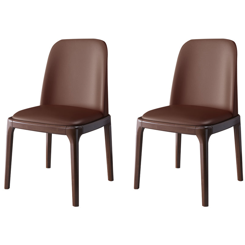 Wood Industrial Style Side Chair Armless Home Dining Side Chair