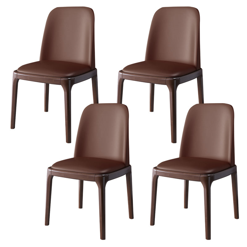 Wood Industrial Style Side Chair Armless Home Dining Side Chair