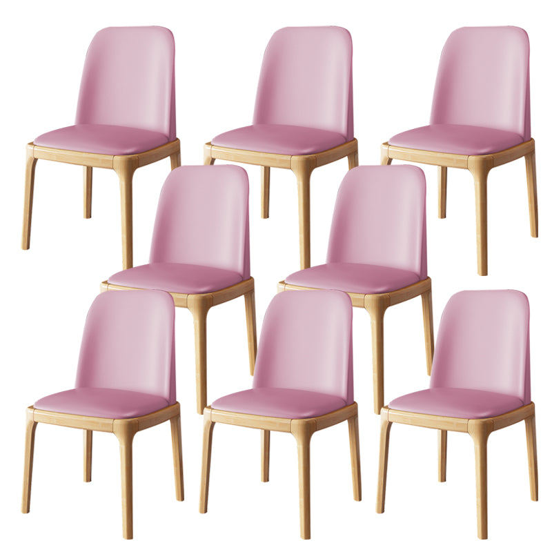 Wood Industrial Style Side Chair Armless Home Dining Side Chair