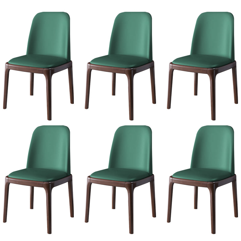 Wood Industrial Style Side Chair Armless Home Dining Side Chair