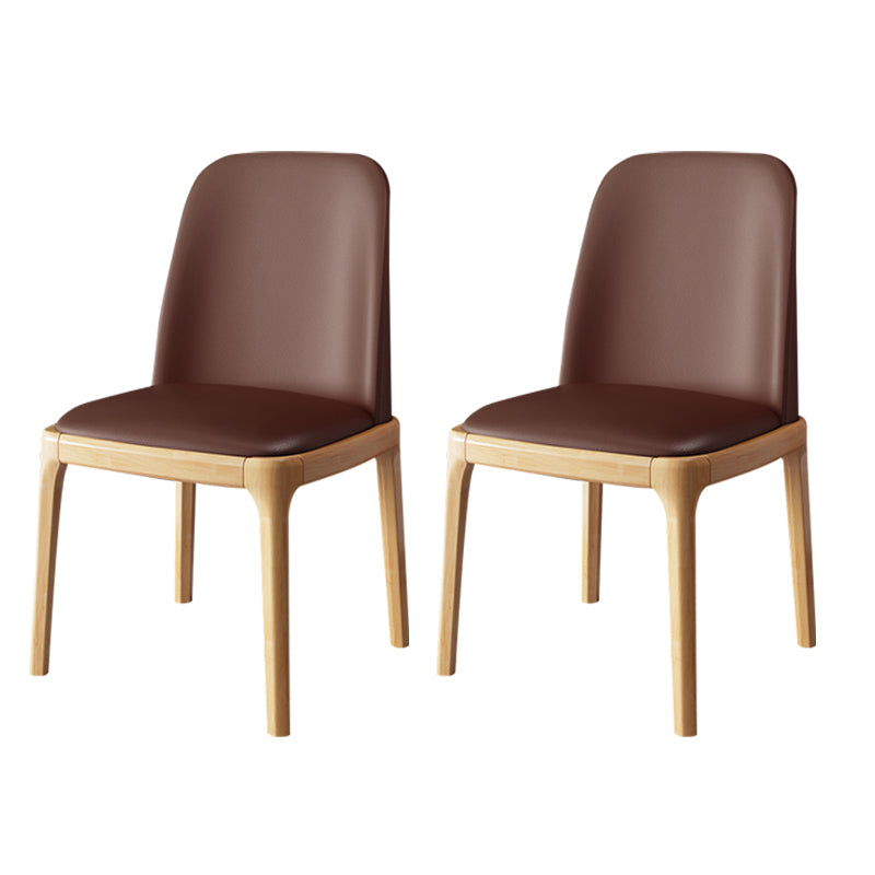 Wood Industrial Style Side Chair Armless Home Dining Side Chair