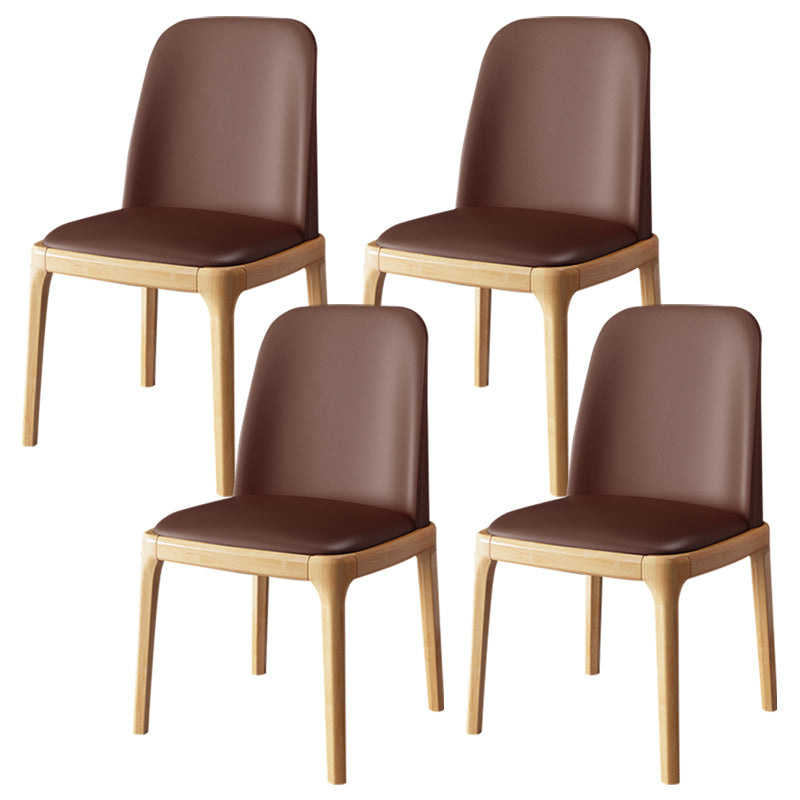 Wood Industrial Style Side Chair Armless Home Dining Side Chair