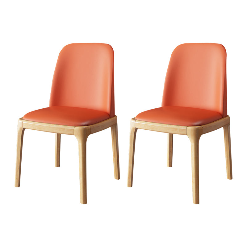 Wood Industrial Style Side Chair Armless Home Dining Side Chair