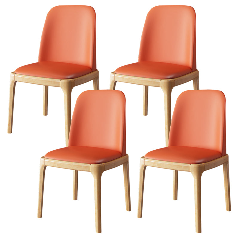 Wood Industrial Style Side Chair Armless Home Dining Side Chair