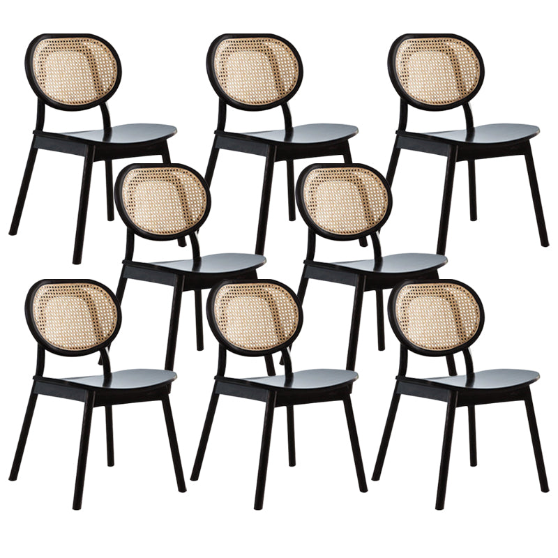 Oak Cane Back Dining Chairs Dining Room Industrial Side Chair