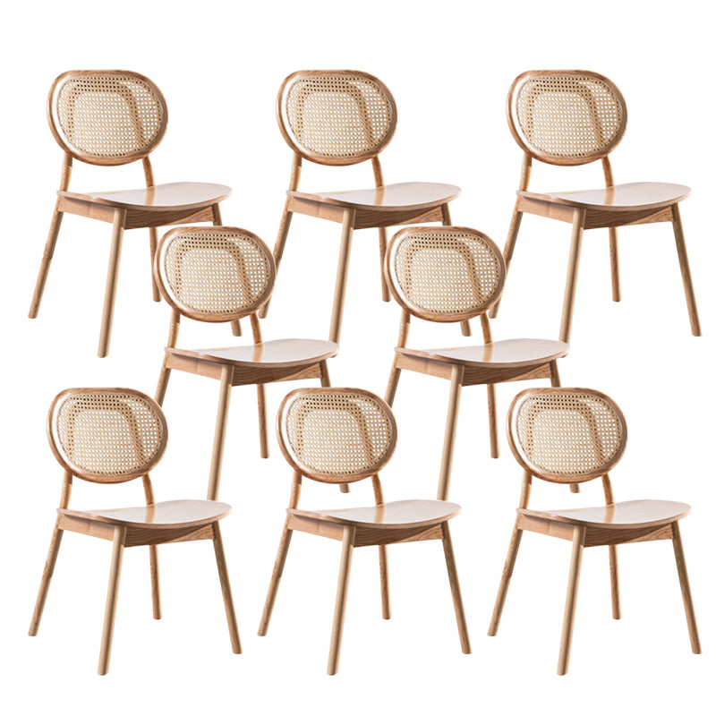 Oak Cane Back Dining Chairs Dining Room Industrial Side Chair