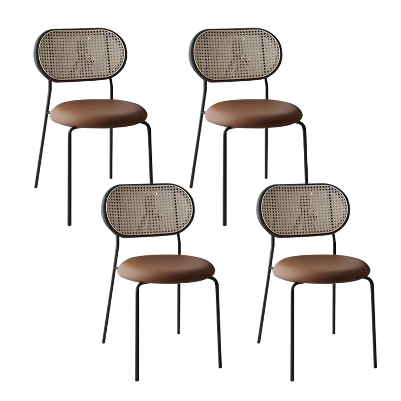 Upholstered Armless Dining Chairs Industrial Dining Room Side Chair