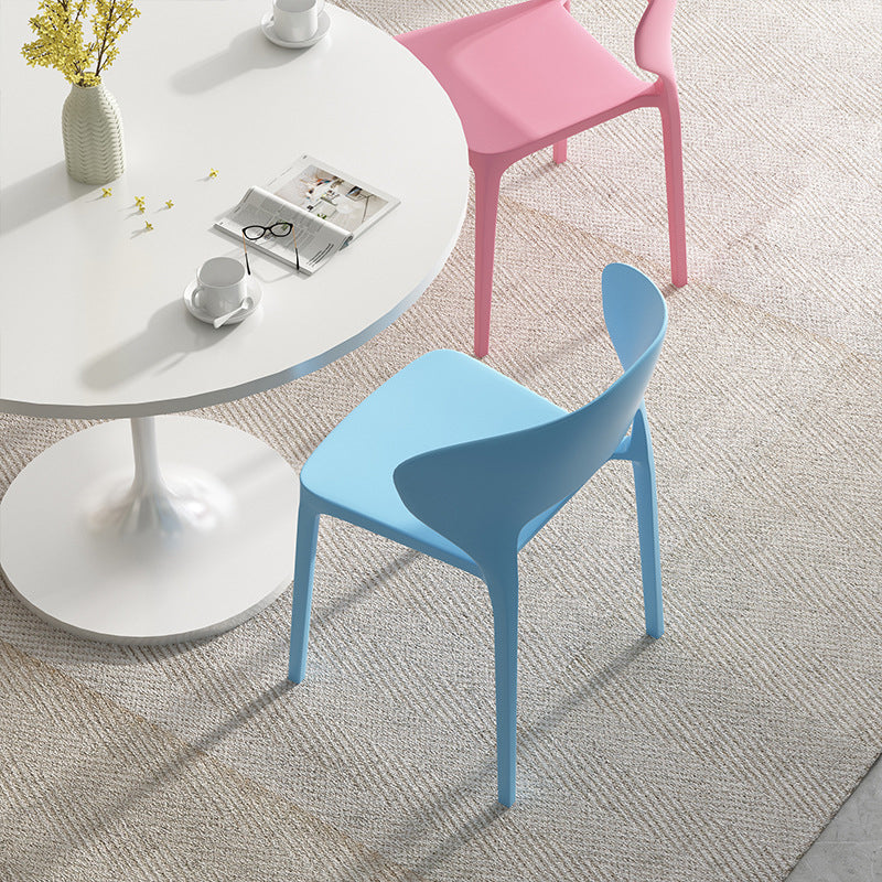Dining Room Plastic Side Chair Kitchen Armless Dining Chairs