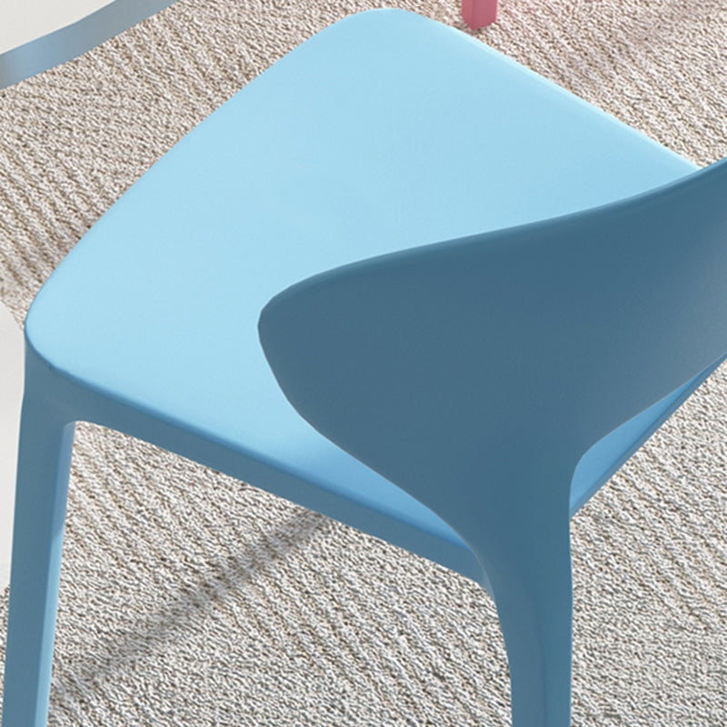 Dining Room Plastic Side Chair Kitchen Armless Dining Chairs