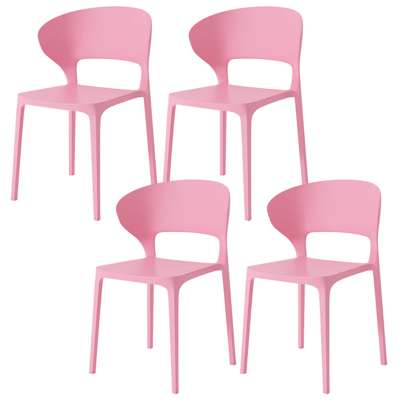 Dining Room Plastic Side Chair Kitchen Armless Dining Chairs