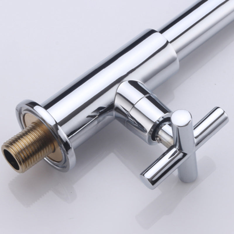 Contemporary Wall Mounted Bathroom Faucet Cross Handle Solid Brass Faucet