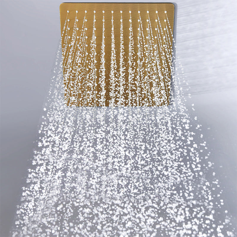 Modern Shower System Brass Temperature Control Fixed Shower Head Shower Combo