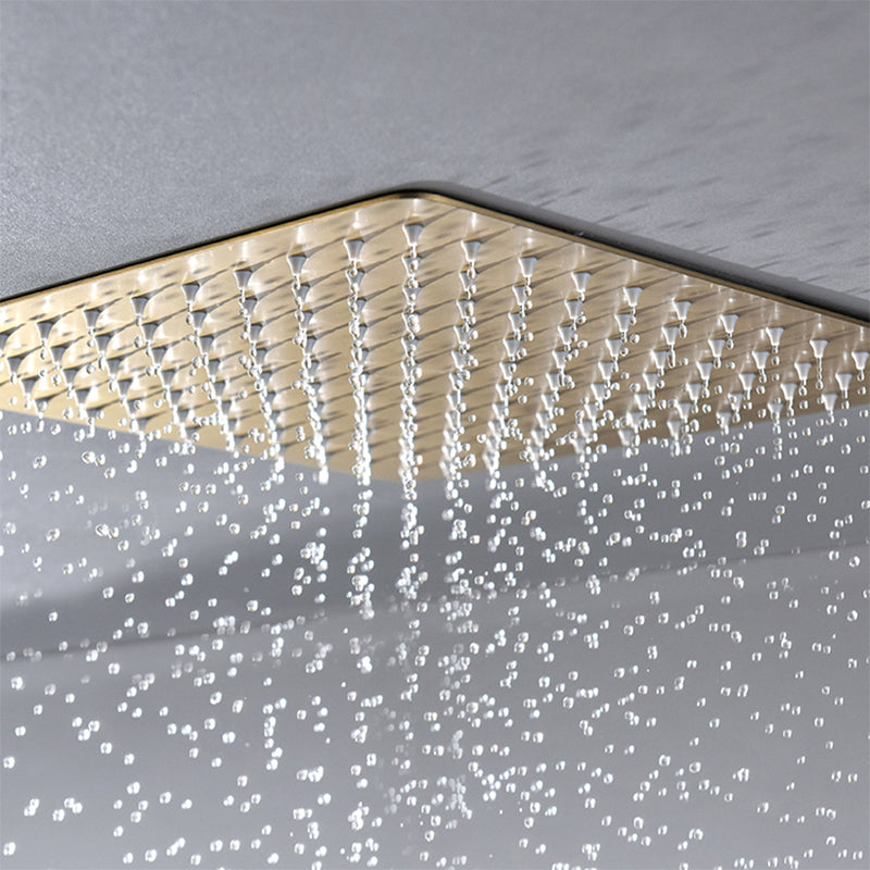 Modern Shower System Brass Temperature Control Fixed Shower Head Shower Combo