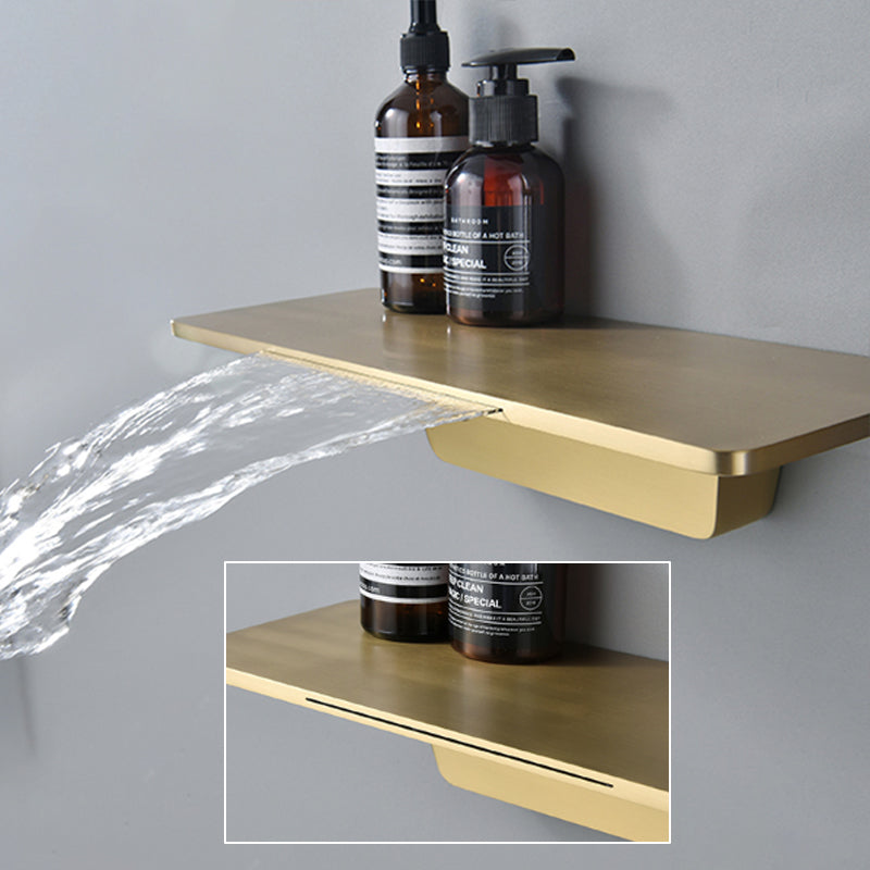 Modern Shower System Brass Temperature Control Fixed Shower Head Shower Combo