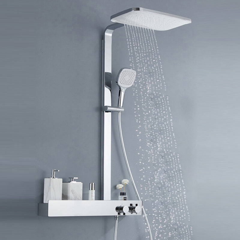 Contemporary Style Shower System Copper Rectangle Wall Mounted Shower System