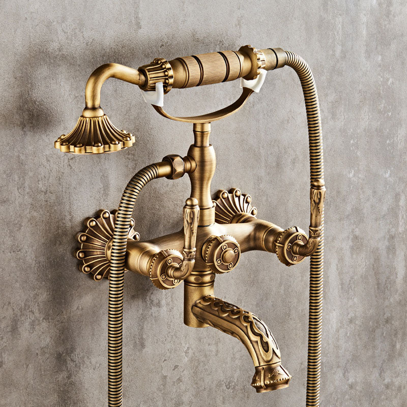 Wall Mounted Metal Freestanding Tub Filler Copper Freestanding Faucet