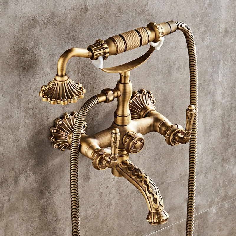 Wall Mounted Metal Freestanding Tub Filler Copper Freestanding Faucet